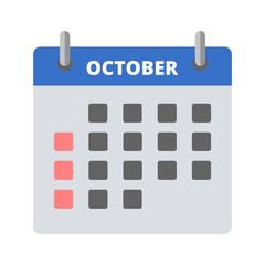 Calendar icon October