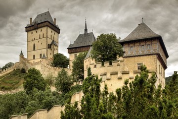 Fototapeta na wymiar Historic castle in Karlstejn, Czech Republic