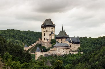 Fototapeta na wymiar Historic castle in Karlstejn, Czech Republic