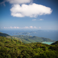 Mountains with ocean view