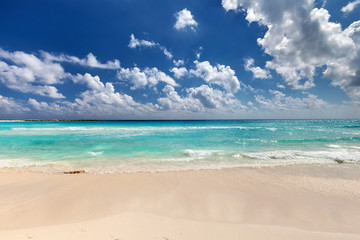 Beautiful caribbean sea beach