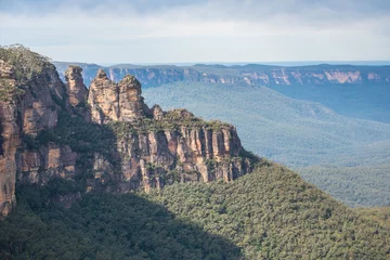 Cercles muraux Trois sœurs The three sister rock of blue mountains national park, New south wales, Australia.