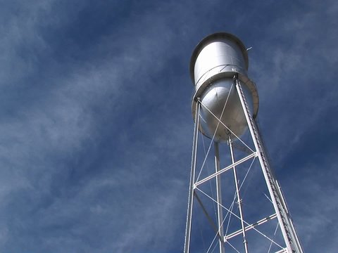 Medium shot of a water tower.