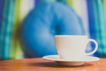 White coffee cup - vintage filter