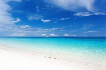Papier Peint photo Plage blanche de Boracay Tropical landscape with turquoise sea and white beach