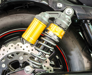 Fototapeta premium Shock Absorber's motorcycle for reducing vibration when driving