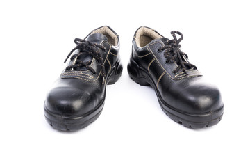 Black Safety Shoe Isolated