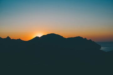 Sunrise in the mountains