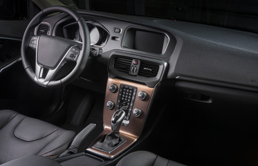 Obraz premium Interior of a modern automobile 