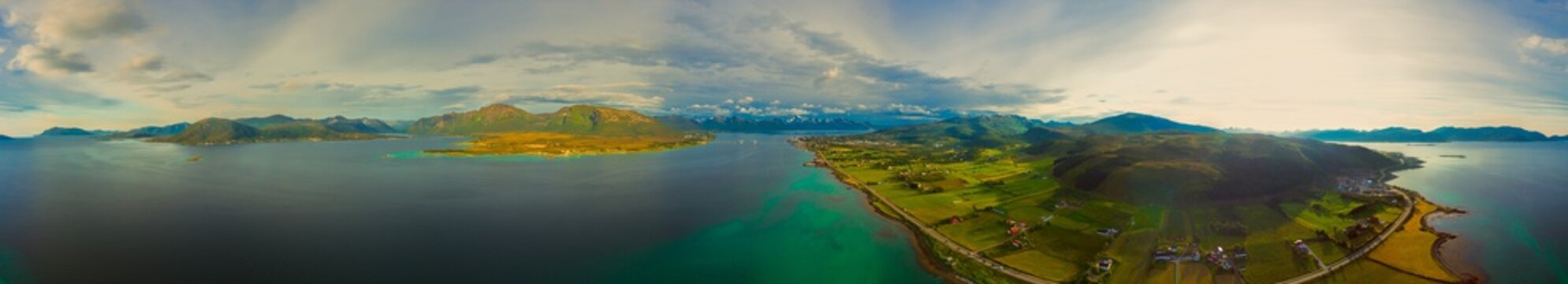 Sortland aerial panorama