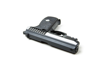 Isolated gun on white