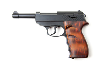 Isolated gun on white