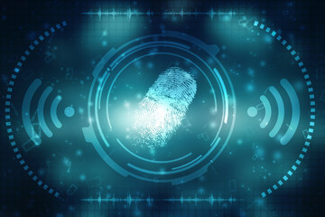 Fingerprint Scanning Technology Concept Illustration