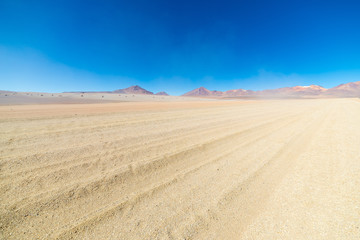 Sandy desert stretch on the Bolivian Andes
