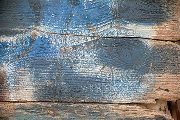 Blaue Farbe auf einem Brett
