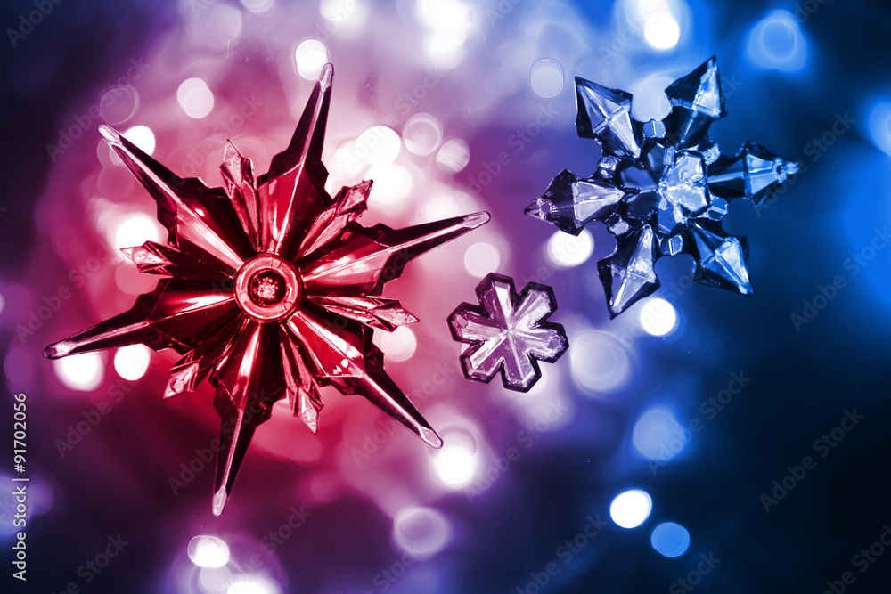 Canvas Prints snow stars as nice christmas background