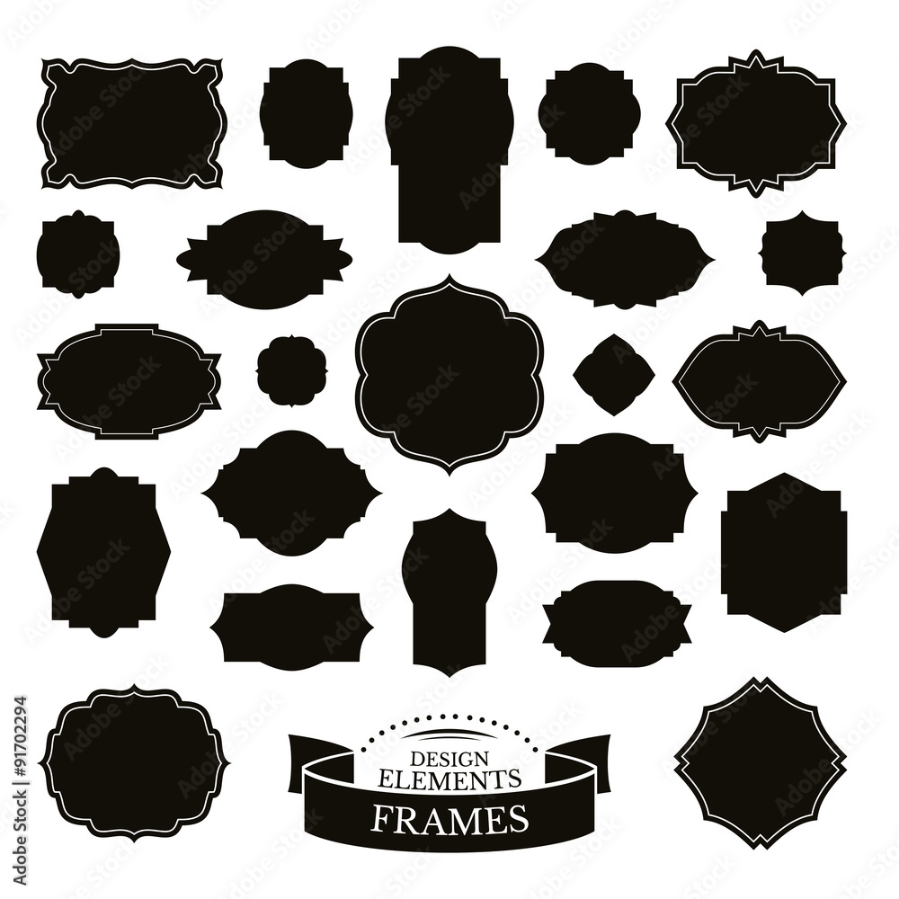 Wall mural Set of simple frames