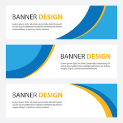 Vector set of three header designs business