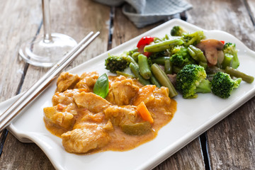 chicken and vegetables