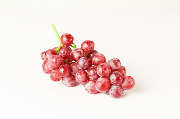Red fruit on white background