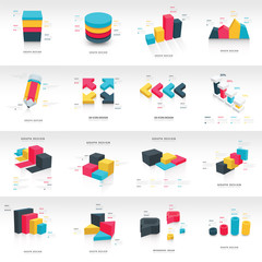 graph design 3d info graphic template