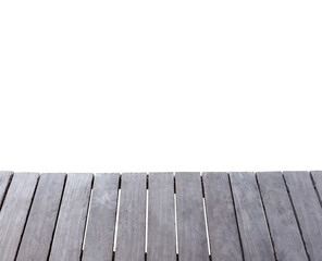 Wooden pier isolated on white