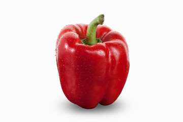 Sweet red pepper isolated on white background
