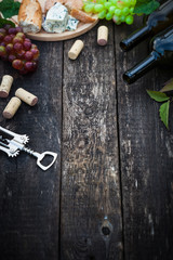 Wine and food concept