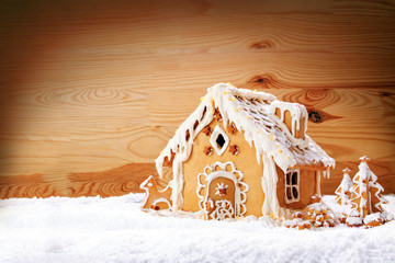 Gingerbread house. - Powered by Adobe
