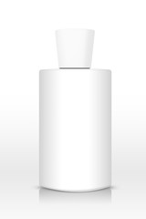 white Blank  bottles isolated on white background