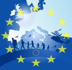 Flüchtlinge auf dem Weg nach Europa