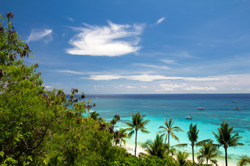 Fototapeta na wymiar Seaview from above, tropical beach
