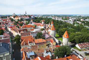 Fototapeta premium Aerial Tallinn