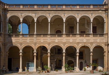 Fototapeta na wymiar Biblioteca nazionale of Palermo. Sicily, Italy.
