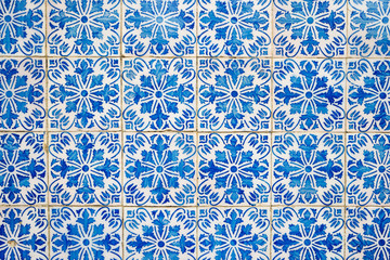Traditional Portuguese glazed tiles