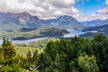 Fototapeta na wymiar View of the lakes, Bariloche, Argentina