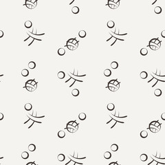 Vector seamless pattern of the elements of curved lines