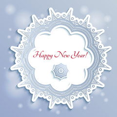 Snowflake New Year Card