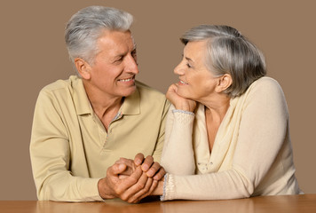 Portrait of  happy  old couple