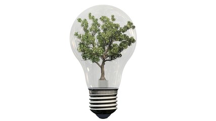 
Tree in a light bulb - Energy saving