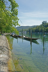 Fischerboote bei Schaffhausen