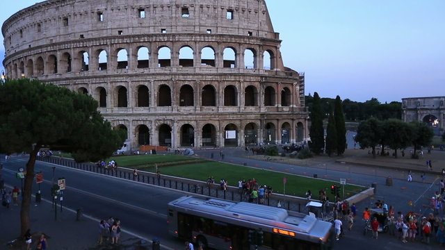 Tilt Shot Roman Colesseum at Rome Lazio Italy