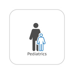 Pediatrics and Medical Services Icon. Flat Design.