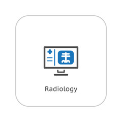 Radiology and Medical Services Icon. Flat Design.