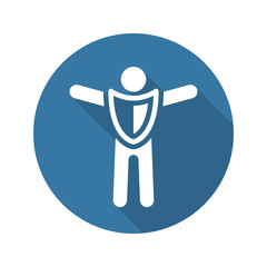 Life Insurance and Medical Services Icon. Flat Design.