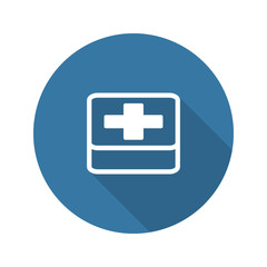 Obraz premium First Aid Symbol. Flat Design. Long Shadow