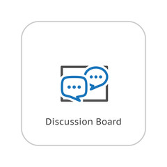 Fototapeta premium Discussion Board Icon. Business Concept. Flat Design.