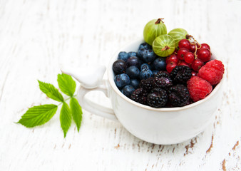Cup  with berries