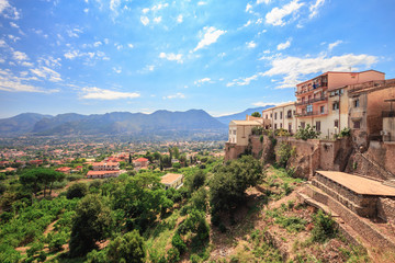 Fototapeta na wymiar Sicily Late Summer Landscape in Italy