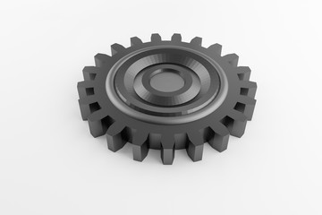 cogwheel on white background